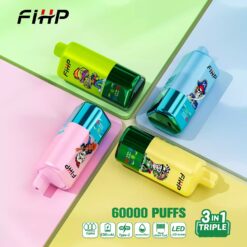 FIHP 60000 Züge 3in1 Triple LED Display Einweg Vape Großhandel