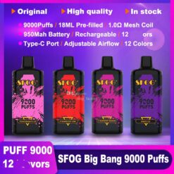 SFOG BIG BANG 9000 Züge Einweg Vape Original Direkt Großhandel