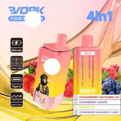 VOPK Four Tastes 80K 4 in 1 Einweg Vape LED Display Großhandel Europa