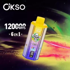 Alternative view of OKSO 6in1 Einweg Vape 120k Züge mit LED Display Geschmacksvielfalt Grosshandel